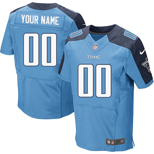 Men's Elite Nike Jersey Light Blue Home - Customized NFL Tennessee Titans